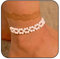Jovono Bracelet de cheville bohème avec perles blanches pour femmes et filles
