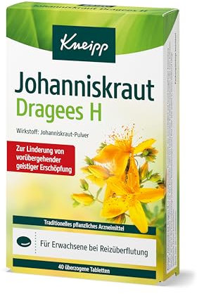 Kneipp Johanniskraut Dragees H - Zur Linderung von vorübergehender geistiger Erschöpfung - Traditionelles pflanzliches Arzneimittel