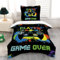 CINYE Gamer Housse De Couette 140x200 Enfant Ado Garçon Gamepad Parure De Lit 1 Personne avec Une Taies d'oreiller 65x65cm 3D Imprimé Microfibre Noir