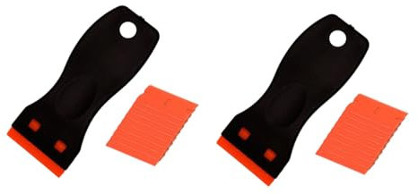 Multifunctional Glue Removal Shovel, Sticker Remover Tool, Plastic Razor Scraper, Multipurpose Plastic Scraper Set, Non-Scratch Scraper Tool, Adhesive Remover for Glass Window Floor (Black,1 pcs)