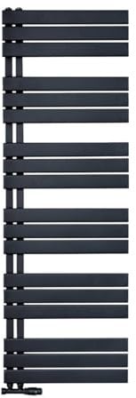 Handtuchheizkörper/Badheizkörper Paneel Anschluss linksseitig schwarz 1800x600