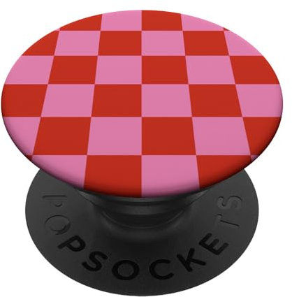 PopSockets Adhesive PopGrip - Red and Pink Checkered