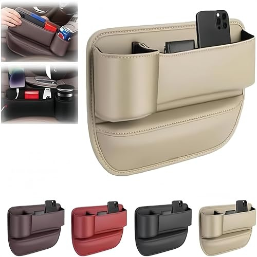 Autositz Lückefüller Organizer,Aufbewahrungsbox FüR Autositze Auto Seiten Taschen Organizer,Autositz Konsole Seitentaschen,Autositz LüCkenfüLler Organizer FüR Lagerung Auto Zubehör für Suv LKW