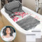 CroBlissful Badewannenkissen und -matten-Set, 4D-dickes Badewannenkissen für Kopf und Nacken, Whirlpool-Sitzmatte mit 6 Saugnäpfen, schnell trocknend, rutschfest, tragbares Kissen, Sitzkissen,