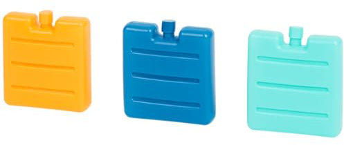 Générique Lot de 3 mini blocs de glace de Cartouches réfrigérantes 3x100 ml pour sac isotherme, glacière En voyage, maintenez vos en-cas et boissons au frais avec ces pains de glace. Couleur Aléatoire