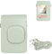VOVMOEYA Protective Case for Instax Mini Liplay, PU Camera Case for Fuji instax mini liplay Hybrid Instant Camera with 2 LCD Tempered Films with Adjustable Neck Strap Quick Detachable-Matcha Green