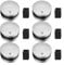 WIIYENA Gas Grill Knob BBQ Control Knobs Replacement, Barbecue Stove Knob Gas Control Knob Oven Switch Control Knobs Base Adaptors for Outdoor BBQ(6pcs)
