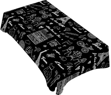 TKS MITLAN Eiffelturm-Tischdecke, Dekoration, Frankreich, Paris, Romantik, Kunst, moderne Tischdecke, Esszimmer, Küche, 132 x 178 cm, länglich/rechteckig