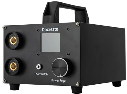 JAYEUW Saldatrice a punti, a batteria, portatile, saldatrice a impulsi, saldatrice a punti, con display LCD da 1,8, per nastro in nichel da 0,1 – 0,3 mm