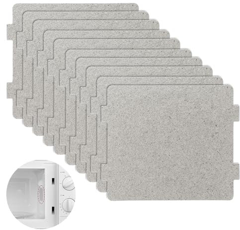 Ymapinc 10Pcs Microwave Waveguide Cover Replacement Mica Sheets Microwave Oven Repairing Part for Kitchen Home Office Restaurant 4.65 x 3.9 Inches