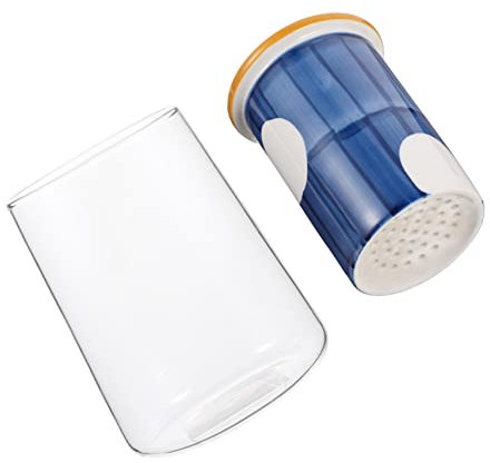 TOPBATHY Bol à Couverts en céramique Organisateur de Fourchette Porte-Baguettes Tube de Baguettes Range Couteaux Support Couteaux Organisateur de Couverts de Cuisine Porte-Couteau Un Verre