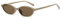 RUNHUIS Retro Oval Sonnenbrille Vintage Cateye Sonnenbrille für Damen Herren Mode Brillen (Khaki/Gelbbraun)