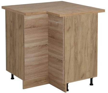 Vicco Eckunterschrank R-Line, Küchen Eckschrank, Sonoma, 75.6 cm, AP Eiche