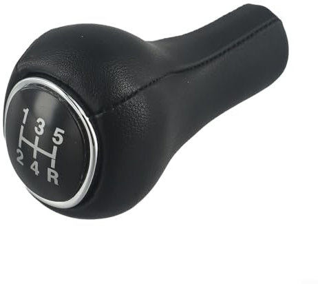 Lecreatekit Schaltknauf für Ford Focus 1 I MK1 (1998 2004), kompatibler schwarzer Chrom-Schaltknauf, verbessert den Einrichtungsstil und die Schaltleistung