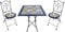 AXI Camilla Table et Chaise Bistrot, 2 Chaises 1 Table, Ensemble Bistro Extérieur, Mosaique Bleu Mediterrannéen - Salon de Jardin Bistrot, Table Bistrot pour Jardin/Balcon/Terrasse