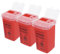 minkissy 3Pcs Sharps Disposal Containers with Flip Open Lid Lightweight Sharps Bin for Needles Waste Disposal Holder for Hospitals Clinics and Labs