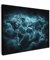 MuchoWow© Leinwand Bilder 40x30 cm Wanddeko Wohnzimmer Aesthetic Room Decor Deko Zimmer Wandbilder Modern Bild auf Leinwand Weltkarte Blitz - Blau