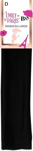 Emily in Paris x Bo Paris - breites schwarzes Haarband - Pariser Chic - Bequemer Frisier-Accessoire - optimaler Halt - modischer & minimalistischer Look - 1er Pack