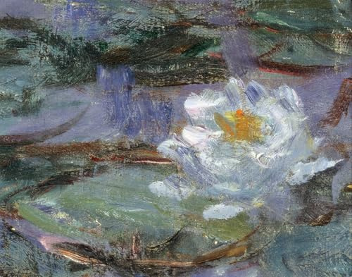 ARToPHIIU Famous Painting Picture Art Print Canvas Prints Art Blue Water Lilies Detail of a Water Lily Claude Monet Painting by Claude Monet Oil Painting Artwork for Home Decor 60x90cm
