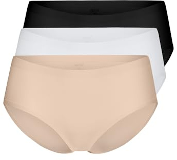 Yenita 3er Pack Damen Hüftslip, nahtlos aus Mikrofaser Invisible Low Cut Hipster, Mix, Gr. S