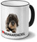 printplanet Hundetasse Rauhaardackel - Tasse mit Hundebild Rauhaardackel - Becher Schwarz
