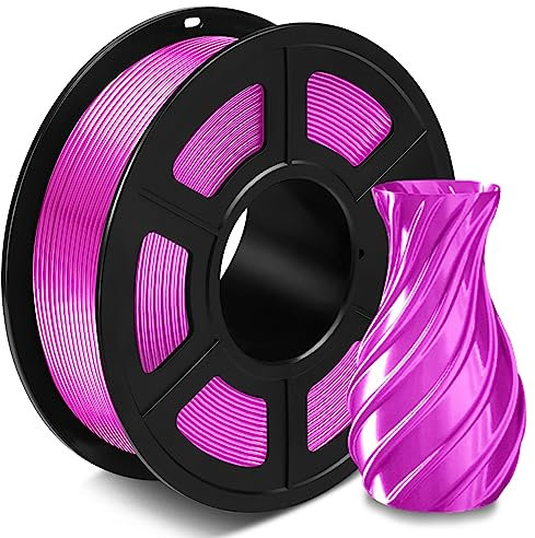 SUNLU Silk PLA+ Filament 1.75mm, Glänzendes 3D Drucker Filament, PLA Plus Filament mit Seidige Druckoberfläche, Maßgenauigkeit +/-0.02 mm, 1KG Seide Violett