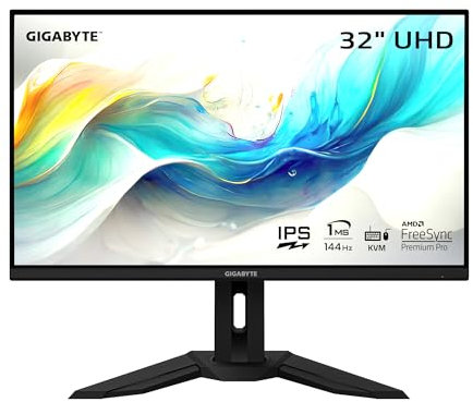GIGABYTE M32U 32 4K 144Hz Gaming Monitor with IPS, 1ms Response Time, HDMI 2.1, USB 3.0 - Black