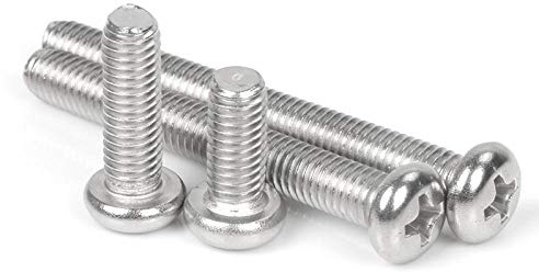 316 Stainless Steel Round Head Screws, Cross pan Head Screws, Machine Screws M4M5-M4 * 40 【10 PCS】