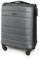 WITTCHEN Handgepäck Trolley Koffer Kabinentasche Kabinenkoffer Handgepäck Reisekoffer aus ABS Hartschalen Trolley 4 Rollen Kombinationsschloss Grau