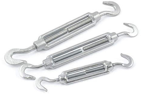 2 pcs of M6 Hook – Hook Turnbuckle Tensioner for Wire Tension Garden Rope Hooks Cable Garden Support Wire Turnbuckle Strainer
