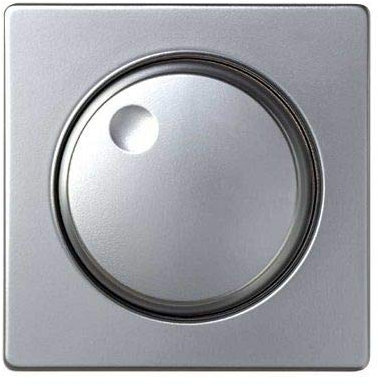 CABLEPELADO Placa para los mecanismos electrónicos giratorios Simon 82 | Regulador conmutador electrónico giratorio | 82054-33 | Apto para superficie y empotrar | 55x55 mm | Color Aluminio