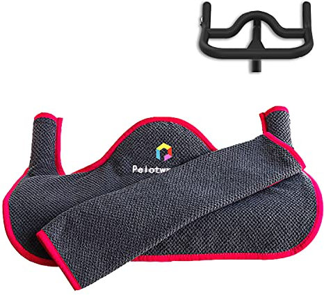 SinMan Schweißschutzhandtuch für Lenker, kompatibel mit Peloton-Fahrrädern (ohne Plus-Modelle), super saugfähig, schnell trocknend, um Lenker und Gesicht Immer trocken zu halten (Fahrradrot)