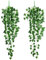 SMALUCK Artificial Hanging Vines Plants 2 Packs Plastic Fake Trailing Weeping Ivy Greenery Drooping Plant for Porches Patio Garden Wedding Hanging Pot Basket Decoration