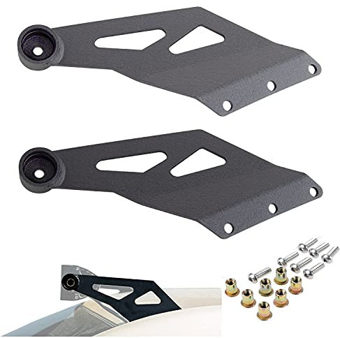 RIGIDON 2pcs Staffe di montaggio del tetto del parabrezza superiore, Staffe di montaggio per barra luminosa a LED diritte da 50 pollici per Dodge Ram 1500 2002~2008 Dodge Ram 2500/3500 2003~2009