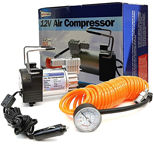 Streetwize Heavy Duty 12v Car Van 150PSI Air Hose Tyre Inflator Compressor Pump Electric