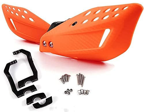 APEBAZY Motorrad Handschutz Motocross Handprotektoren Universal Lenker Handschützer für Dirt Bike, Motorrad, MX Racing, ATV, Quad 7/8 22mm Orange