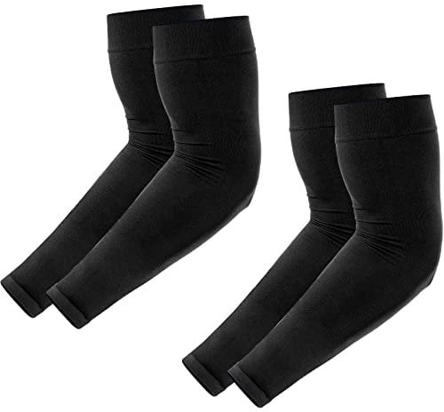 Newbyinn Manicotti Braccia Anti UV Manicotto Braccio, Manicotti Pallavolo Ideali per Ciclismo Calcio Padel Beach Volley, Compressione Maniche per Braccia Copri Tatuaggi per Uomo Donna, 2 Paia Taglia M