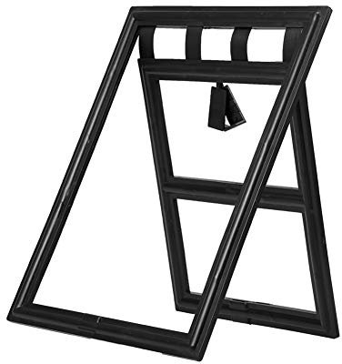 Ruankenshop Gattaiola per Zanzariera Gattaiola Pet Porta Piccolo Gatto Flap Cat Flap per Porte in Legno Porta Gatto Scale Cancello con Cat Flap Black,29