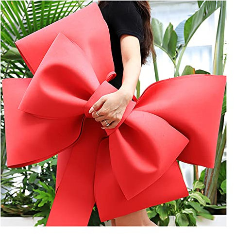 Egurs Riesenschleife Rot Große Dekoschleife Party Hochzeit Deko Bow DIY Schleife Set Haus Dekorative Requisiten Schießen Schleife Rot 75cm