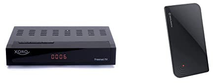 Xoro HRT 8770 Twin DVB-C/DVB-T2 Kabel FullHD Receiver, freenet TV, PVR, 1xUSB Schwarz & Oehlbach Scope Vision 5G DVB-T2 HD Antenne - Schwarz