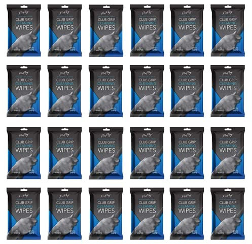 ProPlay Club Grip Cleaning Wipes | Powerful Cleaner Removes Grime, Dirt, and Sweat | Restore Tackiness of Golf Club Grips | Convenient, Resealable Pack - Unscented 24 Pack