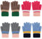 Kinder Winterhandschuhe Fingerhandschuhe Gestrickte Vollfinger Warme Handschuhe für Mädchen Jungen, 4-9 Jahre Alt, Patchwork Farbe Radhandschuhe 4 Paare