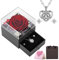 Sosayet Ewige Echte Rose mit Halskette und Ohrringe, Handgefertigte konservierte Rosen, Echte Rose Schmuck Geschenkbox Geschenke für Frauen für Valentinstag Muttertag, Geburtstag Geschenk für sie