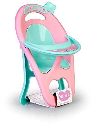 Nenuco Hochstuhl, Fütterungszubehör und Babytrage für Nenuco Babypuppen 35 cm und 42 cm, Inklusive Teller, Löffel und Gabel, Ab 2 Jahren, Famosa