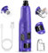 Casfuy Dog Nail Grinder Quiet - (45db) 6-Speed Pet Nail Grinder with 2 LED Lights for Large Medium Small Dogs/Cats, Professional 3 Ports Rechargeable Electric Dog Nail Trimmer with Dust Cap