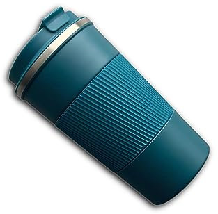 Travel Coffee Mug, 510ml/17oz Insulated Coffee Cup with Leakproof Lid, Stainless Steel Double Walled Vacuum Cup, Reusable Tumbler, for Hot and Cold Water, Coffee, Tea- Blue Colour