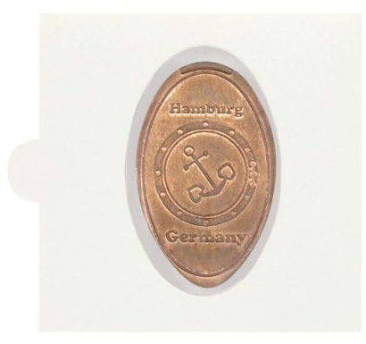 HARTBERGER Münzrähmchen mit ovalem Ausschnitt 38 x 24 mm für Pressed Pennies, zum Heften, 25er-Packung