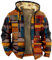 KONG JIMFAN Sweatjacke Herren Vintage Hoodie Kapuzenshirt Herren Bomberjacke Herren Winter Dünne Jacke Herren Herren Strickjacke Übergangsjacke Herren Poloshirts Herren Fliegerjacke(Orange,5XL)