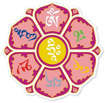 WildeBabsKLBT Om Mani Padme Yoga car K799 Hochwertiger Premium Autoaufkleber Sticker Aufkleber selbstklebende Folie 12 cm