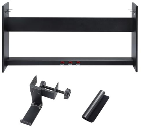 Zreephy Wooden Furniture Stand With 3-Pedal Unit System Compatible for Roland FP30 FP30X Digital Piano Keyboards (Black)